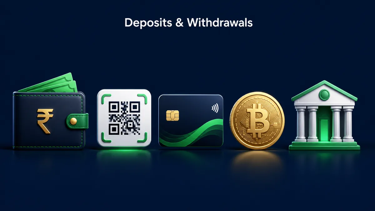 Payment methods available at 1Win India